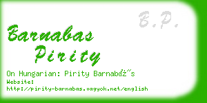 barnabas pirity business card